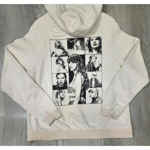 Taylor Swift Eras Tour Official Merch Cream Beige Hoodie Hooded Sweatshirt M #7